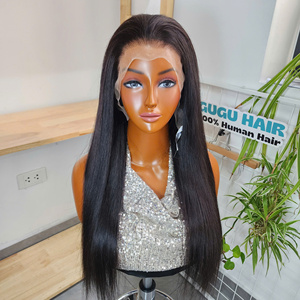 Perruques de cheveux humains 100% naturels vietnamiens bruts, couleur naturelle, lisses comme des baguettes, 24 pouces, double épaisseur, longues, fournisseur Vietnamien - Product Image 3