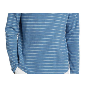 Felpa con Cappuccio in Cotone Lavorato a Maglia Vince X-Large, Blu Oceano/Glacier Stripe, Effetto Acid Wash e Dettagli Distressed - Product Image 3