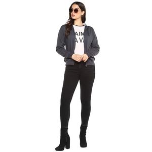 Prix de gros Sweats à capuche décontractés de haute qualité pour femmes couleur noire vierge personnalisée pour femmes pulls en coton coréen - Product Image 4