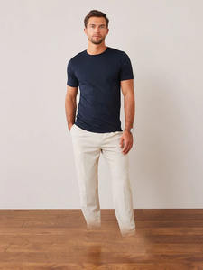 Camiseta minimalista para hombre, proveedor de ropa de calle de moda personalizada, atuendo informal para salón, gimnasio, uso diario, suministro al por mayor - Product Image 3