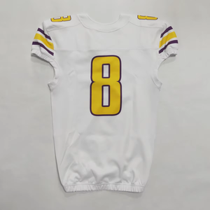 Camiseta de fútbol americano para hombre de alta calidad, conjunto de ropa deportiva de Color personalizado, uniformes profesionales con técnicas impresas de poliéster 100% - Product Image 4