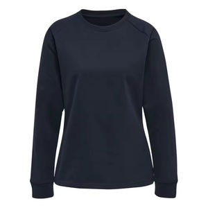 Sudadera Ligera y Transpirable de Algodón con Cuello Redondo para Mujer, Sudadera Holgada de Manga Larga, Informal y Corta - Product Image 1