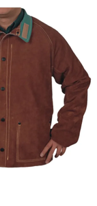 Chaqueta de soldadura de cuero de vaca personalizada de Pakistán, chaqueta de soldador para hombre, chaqueta de cuero de soldadura - Product Image 2