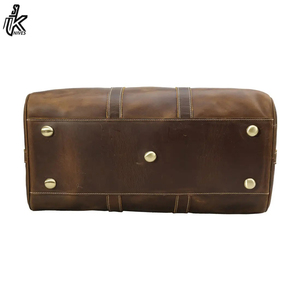 Sac de voyage personnalisé OEM avec logo, sac de week-end en cuir pleine fleur, sac de voyage pour homme, sac de transport pour la nuit - Product Image 3