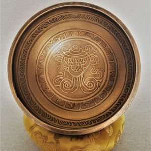 Cuencos Cantores Tibetanos de Bronce al por Mayor, Estilo Gaurab, H004i(176), Hechos a Máquina en Nepal, Artesanía Religiosa de Fundición de Metal, Objetos de Colección - Product Image 1