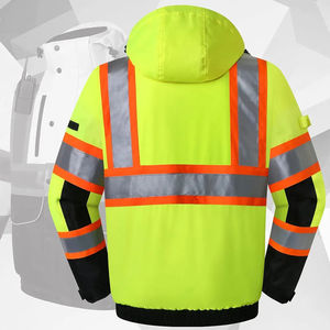 Veste de sécurité OEM personnalisée, vêtements de travail à haute visibilité réfléchissants pour la construction, la route, l'extérieur, veste de protection imperméable - Product Image 3