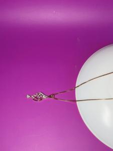 Modern 14k rose gold natural diamond pendant round brilliant cut SI3 I1 clarity GGL certified B2B wholesale marketplace - Product Image 4