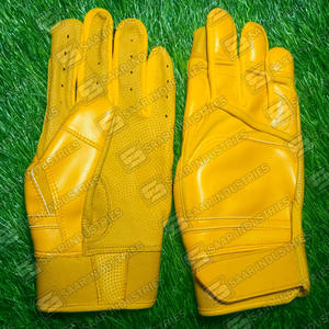 Gants de frappe de baseball en cuir durables, personnalisés avec logo, OEM ODM, pour adultes, professionnels, ambidextres, légers, confortables, avec fermeture velcro - Product Image 1