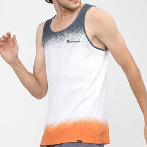 El mejor material Camiseta sin mangas para hombre Diseño de logotipo personalizado Venta caliente al mejor precio - Product Image 3