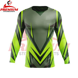 Camiseta de Compresión de Alta Calidad Hecha a Medida, Impresión Digital, Transpirable, Antibacteriana, Camiseta de MMA Rash Guard para Hombre - Product Image 6