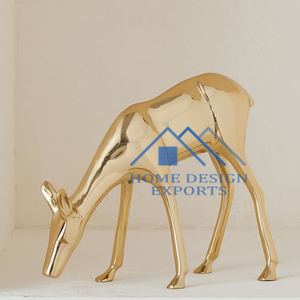 Sculpture de renne doré en aluminium pour décoration de table – Nouvelle arrivée - Product Image 4