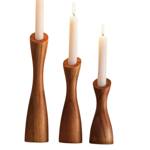 Mayorista Juego de dos accesorios decorativos para interiores para el hogar Portavelas hecho a mano para el hogar Portavelas de madera - Product Image 4