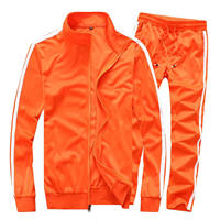Ensemble de survêtement 2 pièces personnalisé pour homme, veste zippée et pantalon en coton, polyester et polaire, pour la gym et le sport