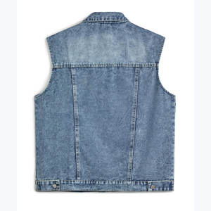 เสื้อกั๊กยีนส์สำหรับผู้หญิง คุณภาพสูง สไตล์สตรีทแวร์ ปกพับได้ แขนกุด เหมาะสำหรับใส่ในฤดูหนาว เสื้อกั๊กยีนส์สำหรับผู้หญิง - Product Image 6