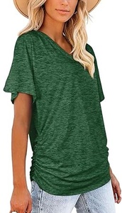 T-shirts pour hommes à col en V sur mesure de haute qualité, manches courtes, respirants, confortables, 100% coton, écologiques, séchage rapide, Oxford - Product Image 2