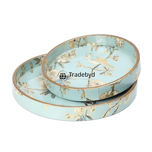 Tradebyd ถาดไม้ MDF ตกแต่งถาดเสิร์ฟอเนกประสงค์สำหรับอาหารเครื่องดื่มและขนมขบเคี้ยว - Product Image 3