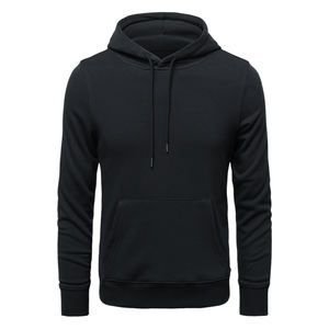 Personalizado de alta calidad para hombre en blanco sudaderas con capucha de algodón sudadera de color sólido sudaderas con capucha para hombre - Product Image 1