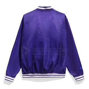 Veste en satin de couleur personnalisée pour hommes, vêtements coupe-vent tendance pour l'hiver - Product Image 2