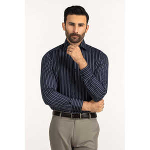 Modern Fit Striped <b>Dress</b> <b>Shirts</b> 100% Cotton Poplin Anti-Wrinkle Casual & Formal Sizes 3XL 6XL XL for Summer & Autumn Seasons - Product Image 5