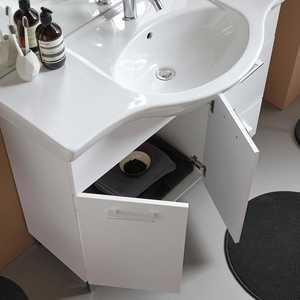 105cm White Export Floor-Standing Bathroom Cabinet with Sink and <b>Mirror</b> Ravenna <b>Wall</b> Unit <b>Set</b> - Product Image 4