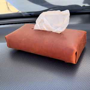 Boîte à mouchoirs en cuir créative couverture moderne Simple boîte de papier domestique pour salon Restaurant Logo personnalisé LBTC-0019B - Product Image 4