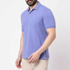 เสื้อยืดโปโลผ้าฝ้าย100% สำหรับผู้ชาย,เสื้อยืดคอโปโลกอล์ฟแขนสั้นปักโลโก้ - Product Image 2