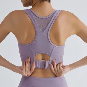 Nuevo Sujetador de gimnasio Sujetadores deportivos de alto impacto Tops de entrenamiento para mujeres Soporte completo Push Up Entrenamiento ajustable Sujetador de yoga Fitness - Product Image 3