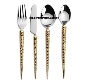 Cuillère en cuivre vintage Cuillère et couteau en cuivre de qualité supérieure-Couverts élégants pour couteaux de cuisine fine Élégance intemporelle pour manger - Product Image 3