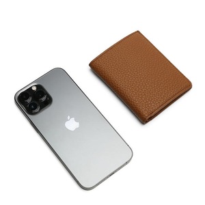 กระเป๋าสตางค์สำหรับผู้ชายหนังแท้สำหรับจัดระเบียบบัตร ID โลโก้บัตรเครดิตแบบสั่งทำกระเป๋าเงินแบบเรียบง่ายบางเฉียบสำหรับธุรกิจ - Product Image 3