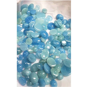 138 pièces d'aigue-marine laiteuse naturelle 8mm à 15mm Cabochon ovale 1200 Cts Lot Iroc ventes qualité Baruj Gemstone Cab US $144 pour tous - Product Image 2