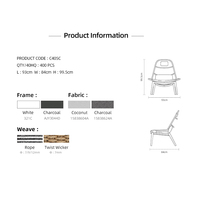 Chaise longue en rotin tissée à la main pour l'extérieur, design moderne et créatif, mobilier de jardin, patio