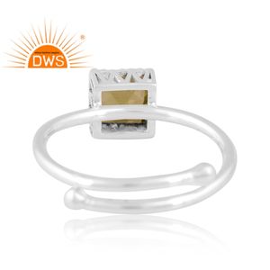 Meilleure qualité 925 argent sterling fin péridot naturel pierre précieuse bague empilable fabricant de bijoux personnalisés - Product Image 4