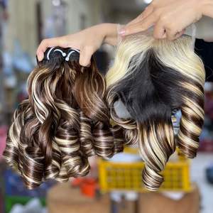 Paquets rebondissants de couleur personnalisée avec fermeture pour faire une perruque à partir de cheveux humains vietnamiens Whosale - Product Image 4