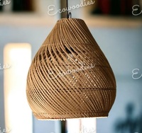 Abat-jour rond en bambou lampes suspendues en osier lampe suspendue en rotin avec décoration de la maison utilisation en extérieur