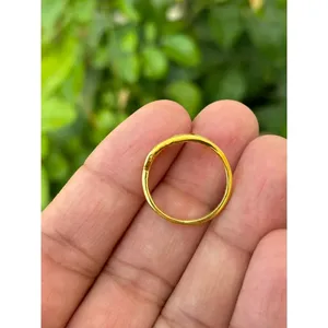 Bague Hug en Argent 925 Plaqué Rhodium et Or 18K avec Sertissage clos pour le Quotidien et les Mariages - Product Image 5