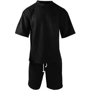 Ensemble de shorts de sport décontractés d'été pour hommes personnalisés, shorts fins respirants avec broderie, vêtements tendance à manches courtes - Product Image 3