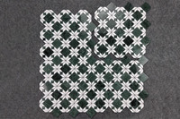 Marbre vert de forme carrée de losange et mosaïques de pierre blanche avec des stocks disponibles