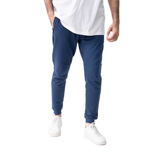 Pantalon de jogging slim pour homme, coupe ajustée, extensible, 100% coton, respirant, séchage rapide, entraînement, gym, streetwear, bas de tenue décontracté et athlétique - Product Image 1