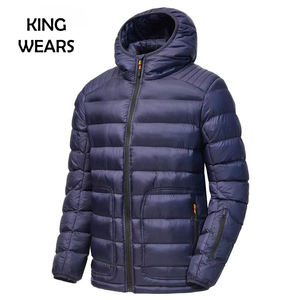 Veste matelassée à capuche en coton de haute qualité, sur mesure, grande taille, fermeture éclair, pour hommes, arrivée hivernale, manteaux en duvet, service OEM - Product Image 3