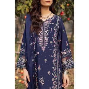Conjunto de 3 Piezas de Traje de Batik Bordado para Mujer con Dupatta de Chifón y Pantalón Bordado con Lentejuelas BIC-4829 - Product Image 6