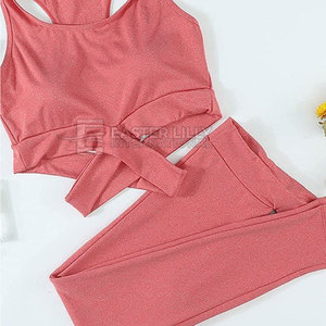Conjunto de Yoga para Mujer OEM, Fabricante Profesional, Ropa Deportiva sin Costuras de Secado Rápido para Gimnasio y Entrenamiento Físico - Product Image 4