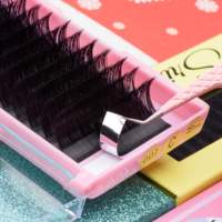 Emballage personnalisé pour extensions de cils en cachemire PBT, fournitures pour extensions de cils, extensions de cils douces, volumineuses, naturelles et légères, plateau pour extensions de cils