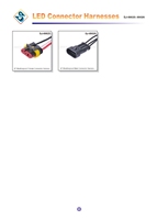 Connecteur femelle étanche LED 3P avec faisceau de câbles