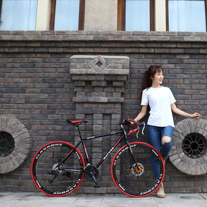 Bicicletta da Strada in Lega di Alluminio, 21 Velocità, Freni a Disco Doppi Curvi, Bici Sportiva 700C - Product Image 4