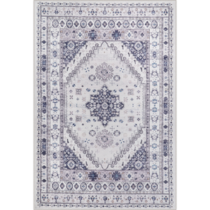 Alfombra Lavable Floral Beige Netline Home KELIM2001 Moderna Antideslizante Lavable a Máquina - Product Image 1