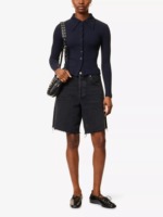 Shorts en jean pour femme ODM personnalisés, de qualité supérieure, taille mi-haute, écologiques, confortables pour l'été, style décontracté, avec logo, effet délavé, coupe boyfriend