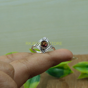 Top Quality Red Garnet <b>Ring</b> 925 Sterling Silver <b>Statement</b> <b>Ring</b> Handmade Design <b>Ring</b> Gemstone <b>Ring</b> Garnet Jewelry Christmas Gift - Product Image 5