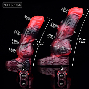 שרוול פין מפלצת סיליקון עם גנבות ויברטור פין נטענת פין נטענת גדול יותר מעוכב בזין דחיית הקן קונדום עבור זוג גבר - Product Image 6
