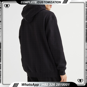 Nouveau design de sweat à capuche pour homme 100% coton éponge française surdimensionné coupe à épaules tombantes avec logo personnalisé - Product Image 2
