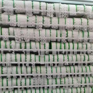 فاخر عالي الجودة بالدانتيل السويسري والنايلون GPO بتشذيب مرجاني مع دلاية مطرزة من الدانتيل - Product Image 1